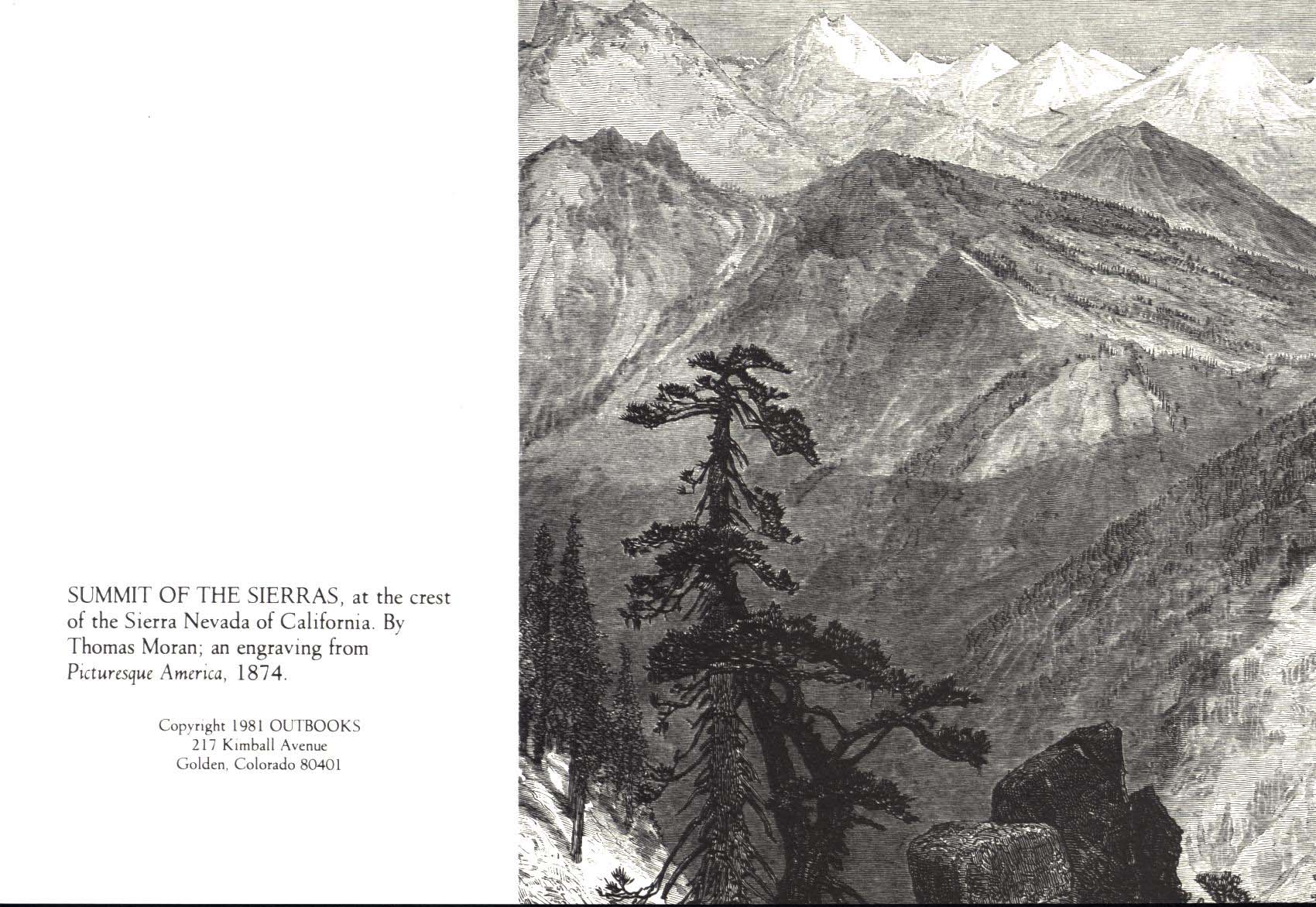 Summit of Sierras notecard